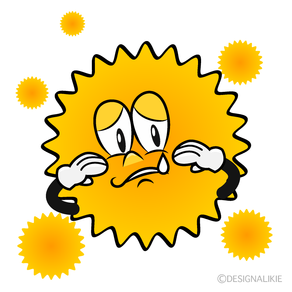 Sad Hay Fever Cartoon Character Image