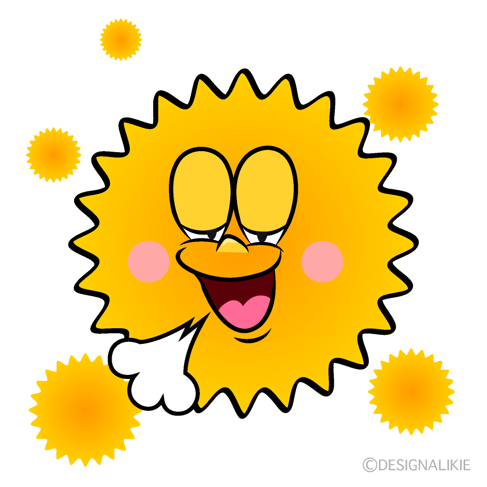 Relaxing Hay Fever Cartoon Character Image