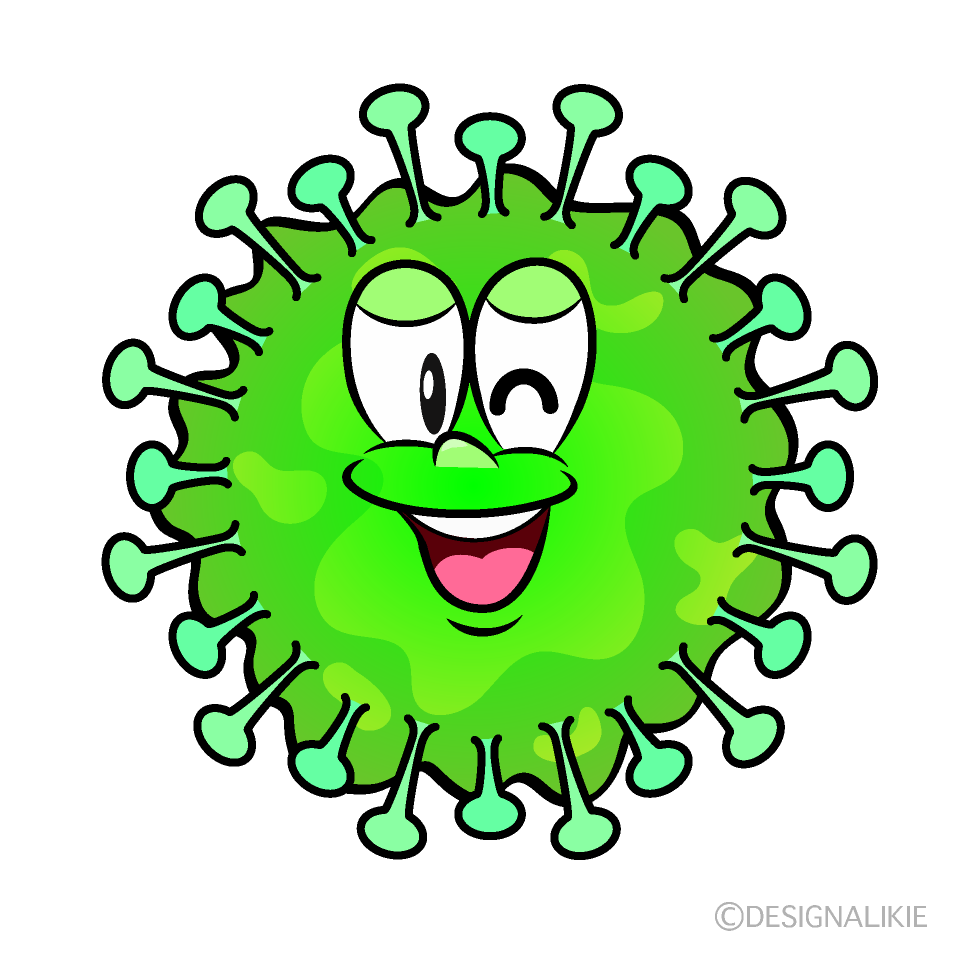 Smiling Tooth Bacteria Cartoon Character Image