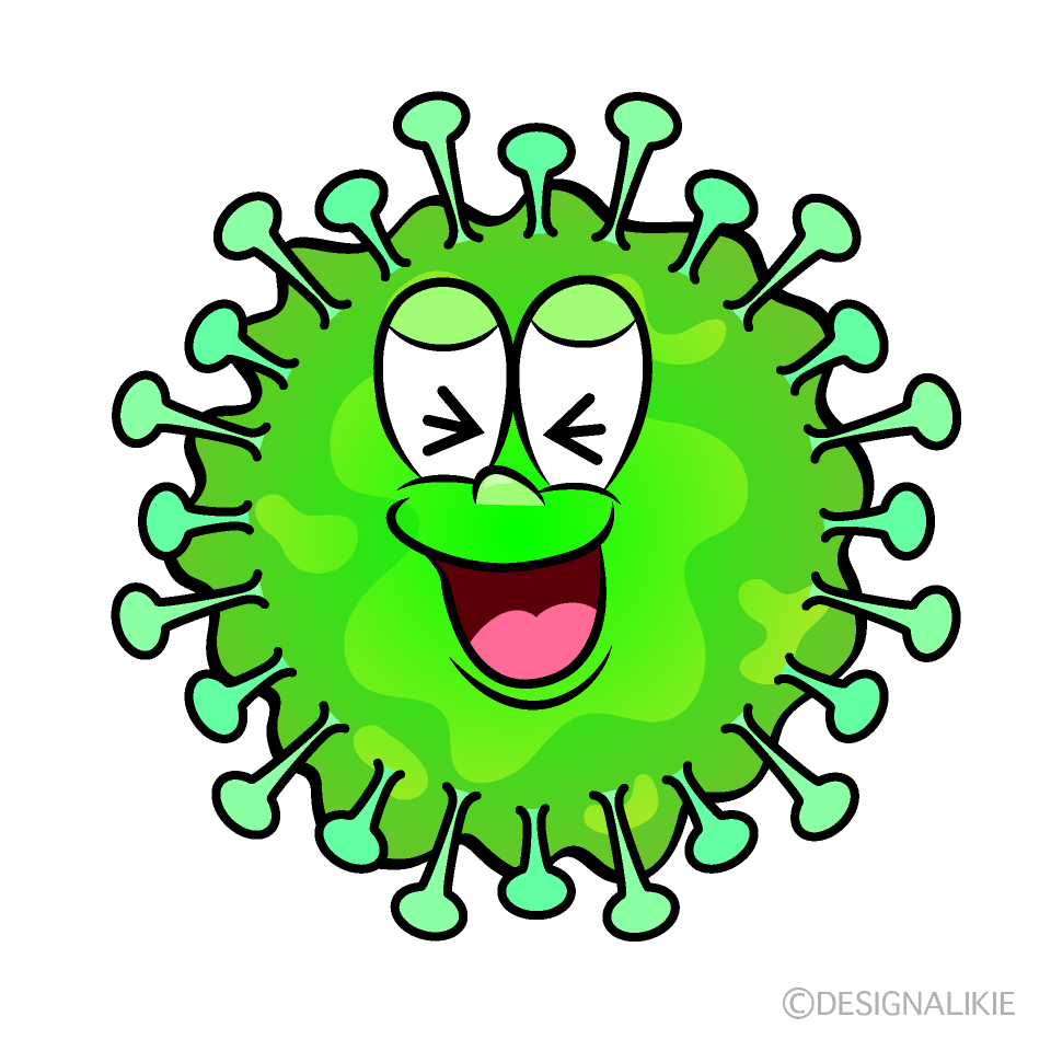 Laughing Tooth Bacteria Cartoon Character Image