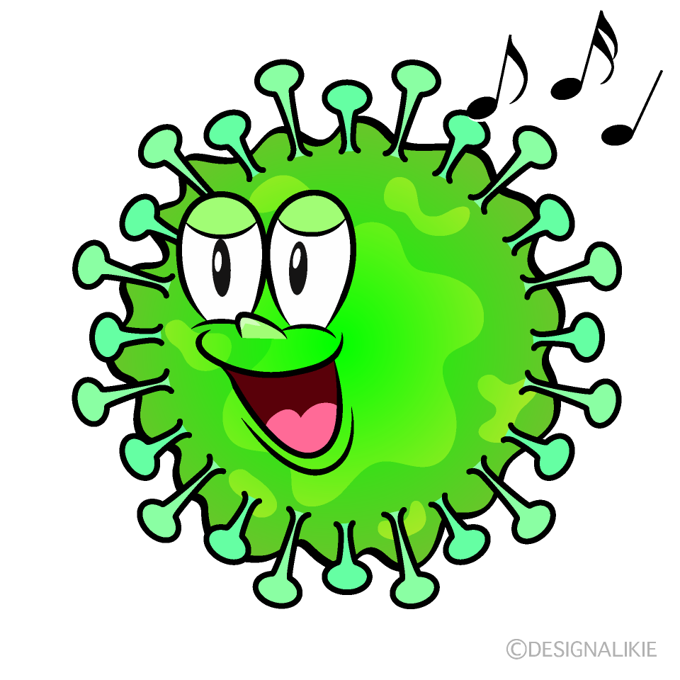 Singing Tooth Bacteria Cartoon Character Image