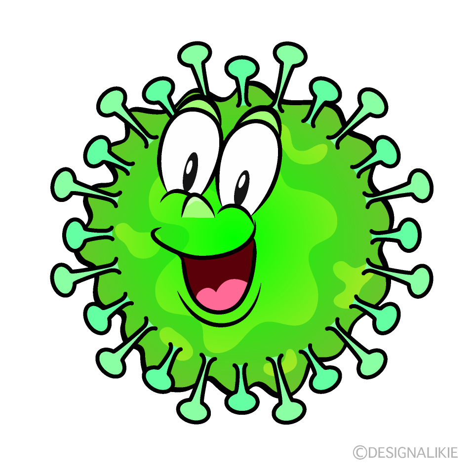 Surprising Tooth Bacteria Cartoon Character Image