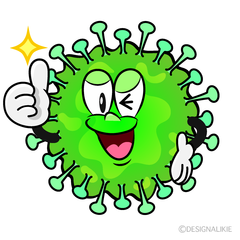 Thumbs up Tooth Bacteria Cartoon Character Image