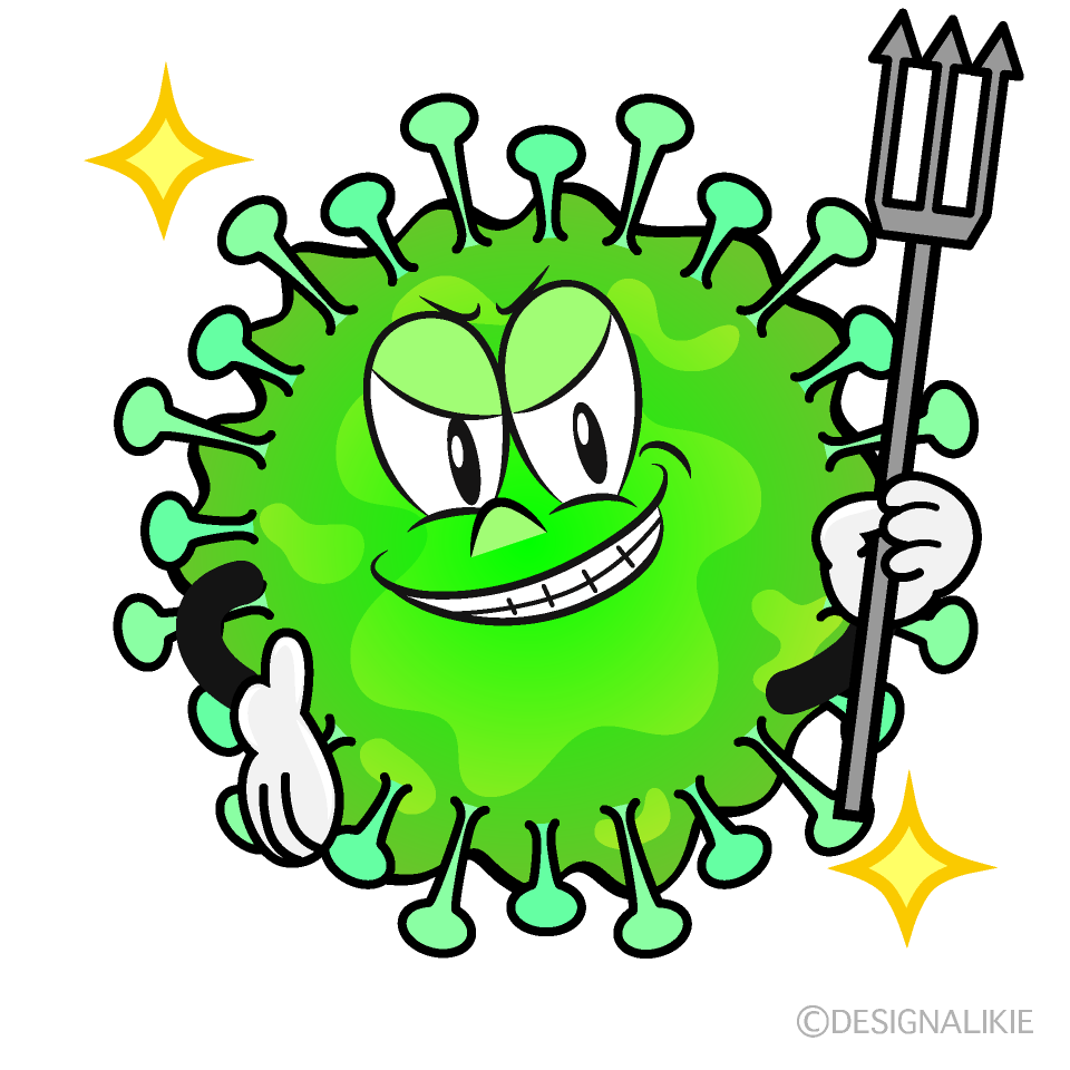 Glitter Tooth Bacteria Cartoon Character Image