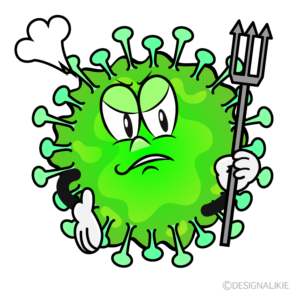 Angry Tooth Bacteria Cartoon Character Image