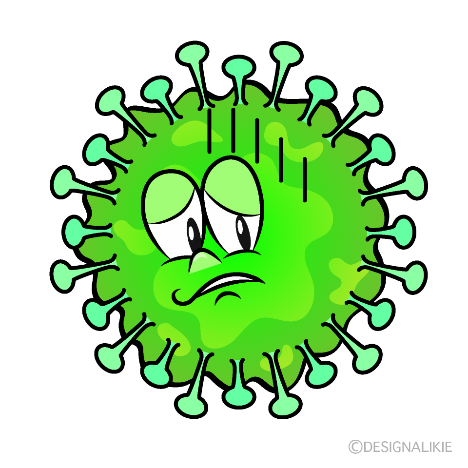 Depressed Tooth Bacteria Cartoon Character Image