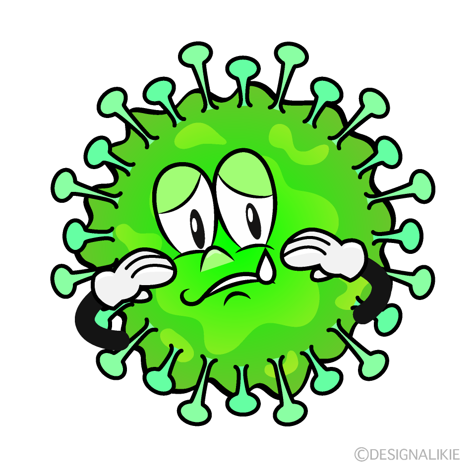 Sad Tooth Bacteria Cartoon Character Image