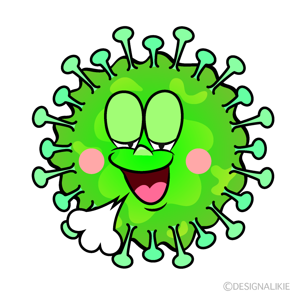 Relaxing Tooth Bacteria Cartoon Character Image