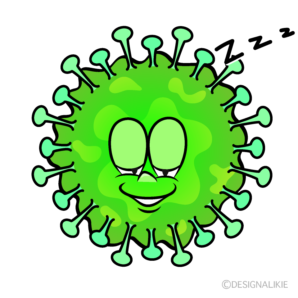 Sleeping Tooth Bacteria Cartoon Character Image