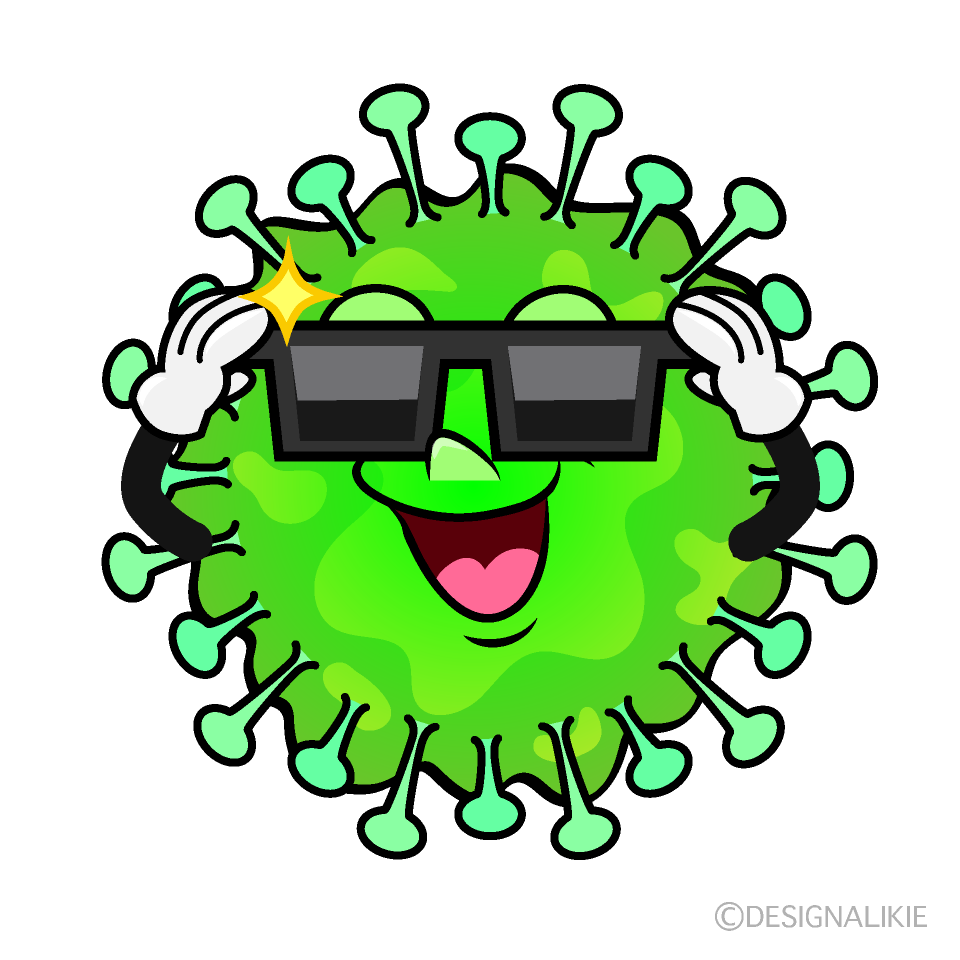 Cool Tooth Bacteria Cartoon Character Image