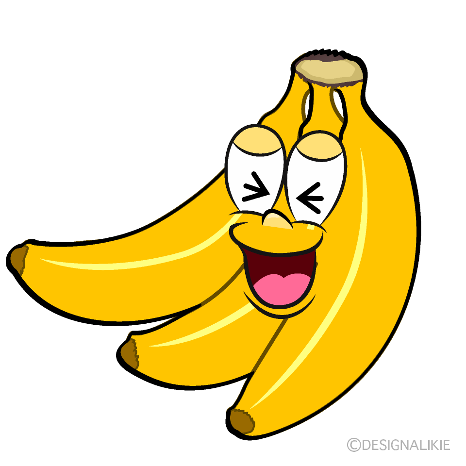 Laughing Bunch of Bananas Cartoon Character Image