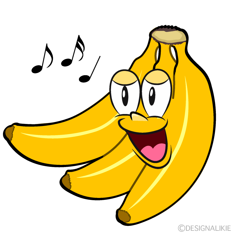 Singing Bunch of Bananas Cartoon Character Image