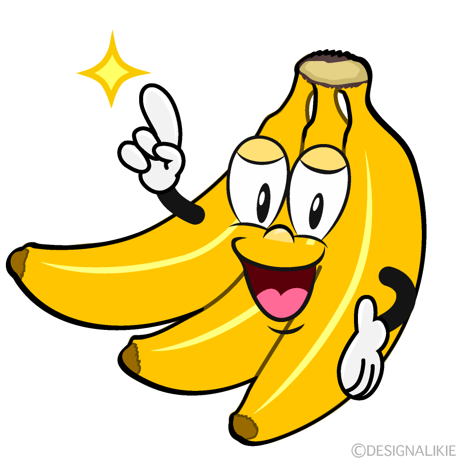 Posing Bunch of Bananas Cartoon Character Image