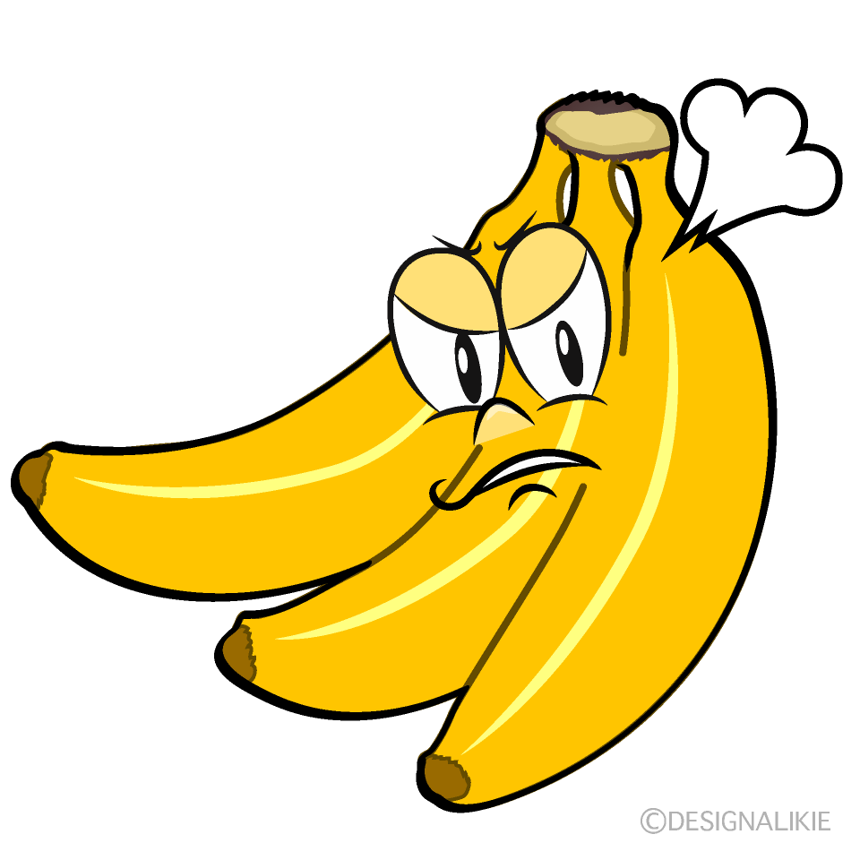 Angry Bunch of Bananas Cartoon Character Image