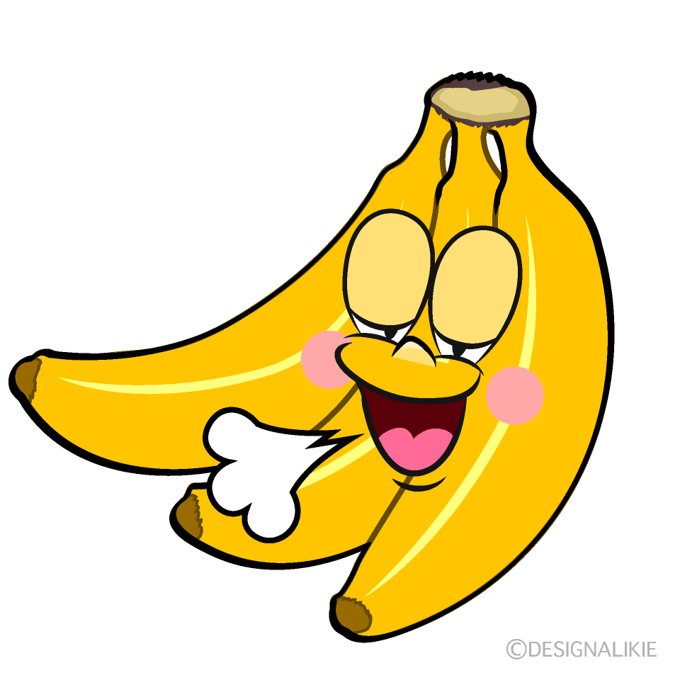 Relaxing Bunch of Bananas Cartoon Character Image