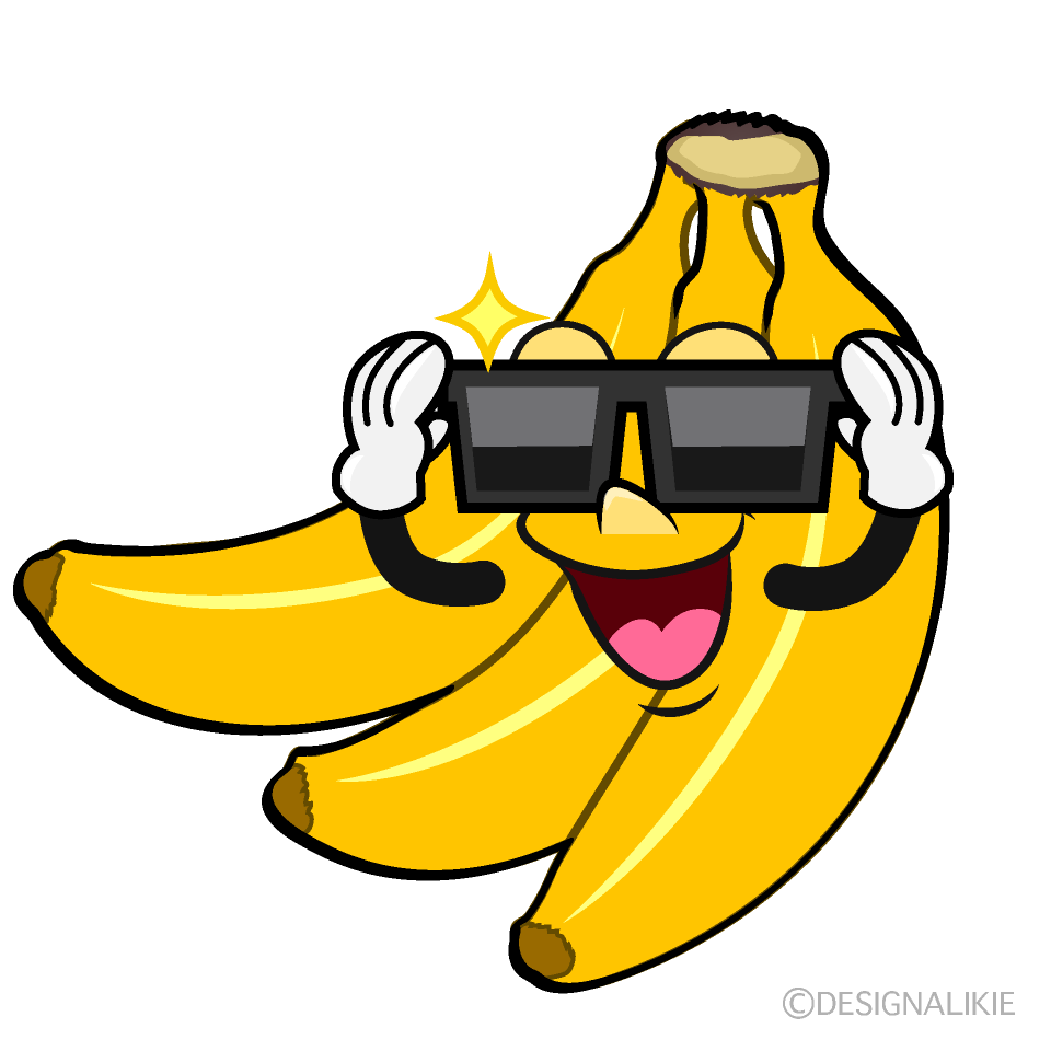 Cool Bunch of Bananas Cartoon Character Image