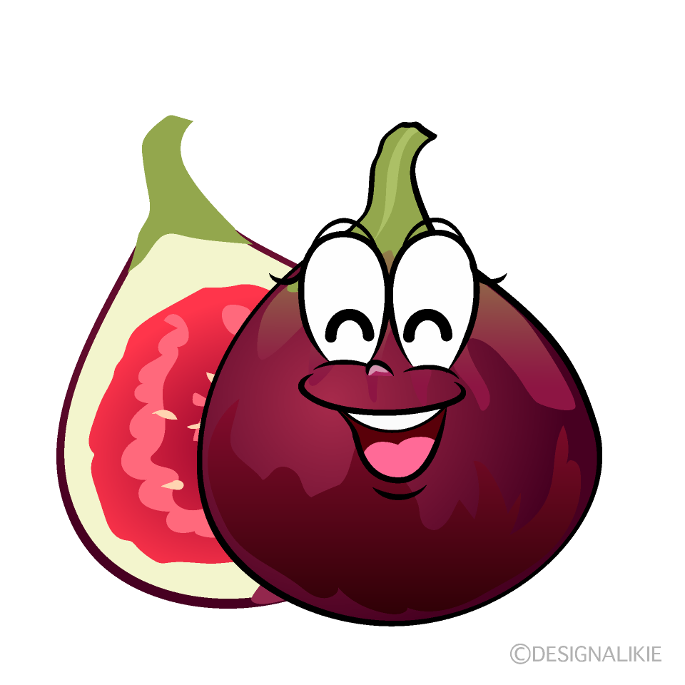 Smiling Fig Cartoon Character Image