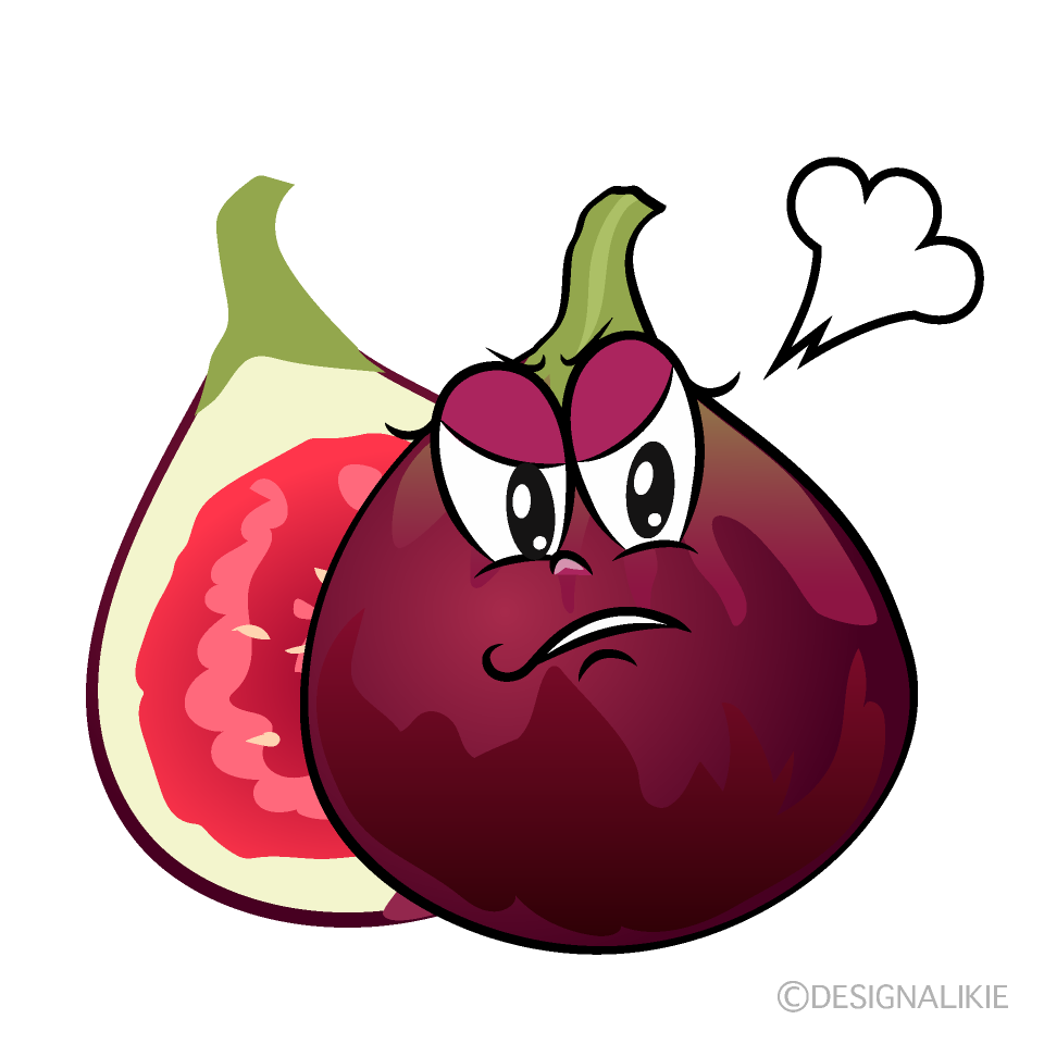 Angry Fig Cartoon Character Image