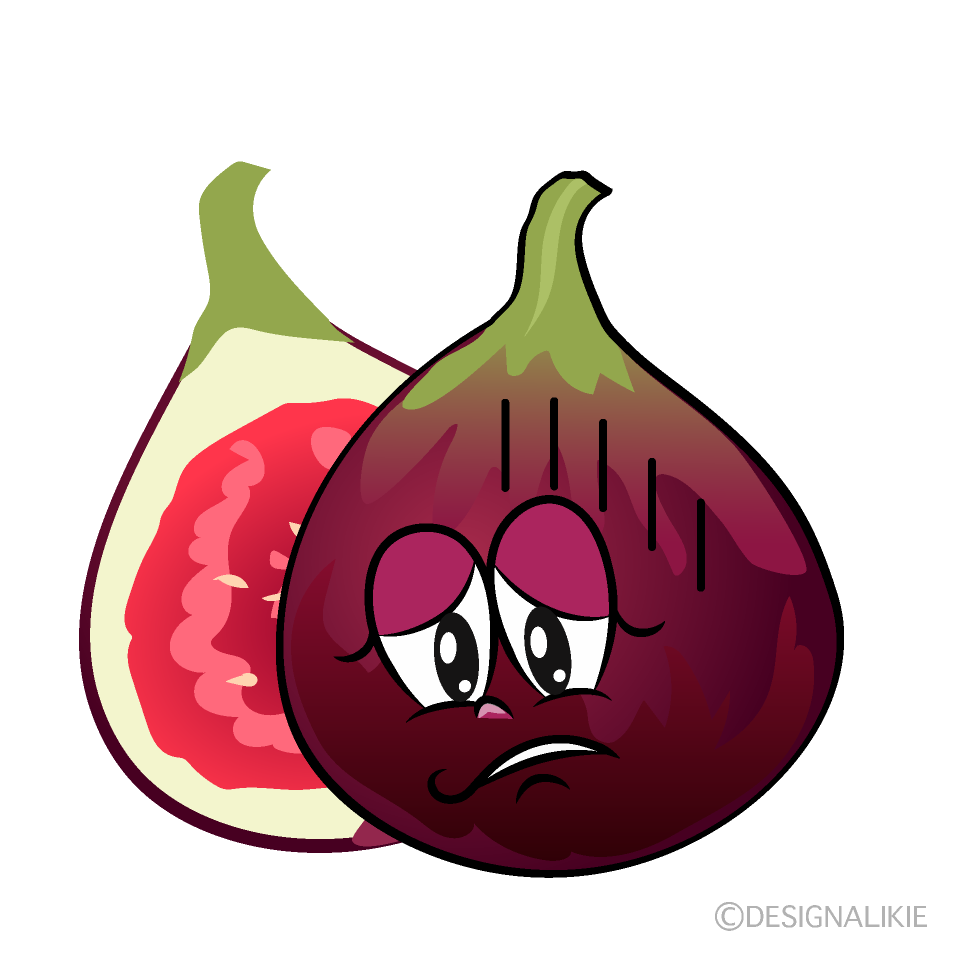 Depressed Fig Cartoon Character Image