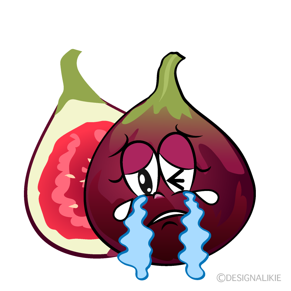 Crying Fig Cartoon Character Image