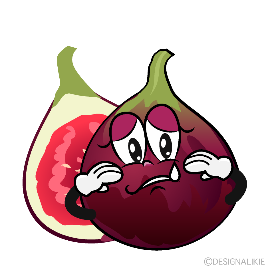 Sad Fig Cartoon Character Image