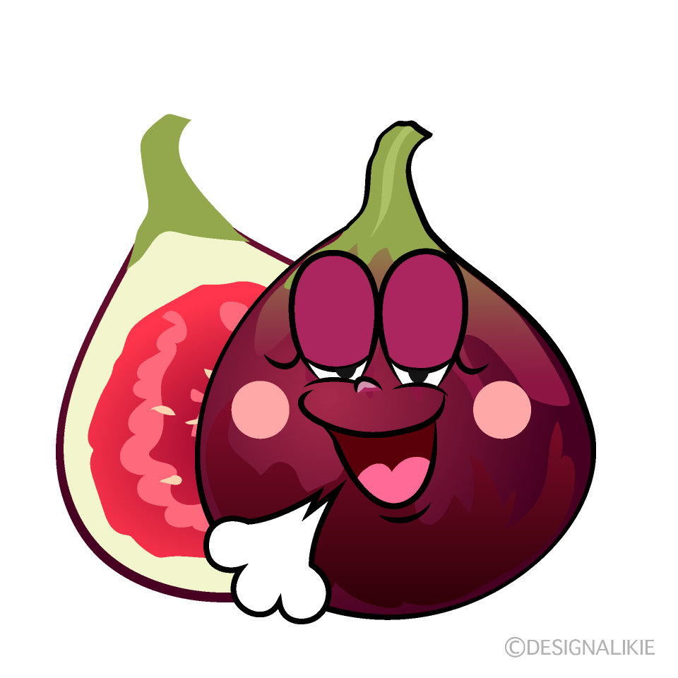 Relaxing Fig Cartoon Character Image