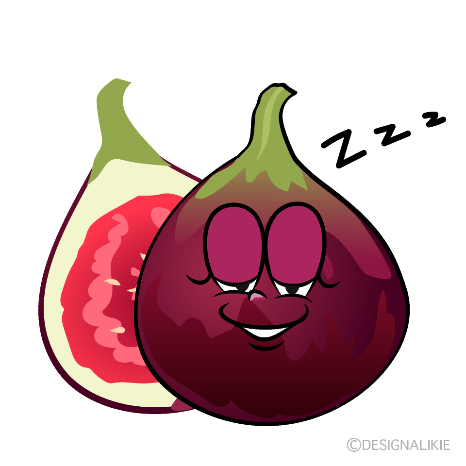 Sleeping Fig Cartoon Character Image