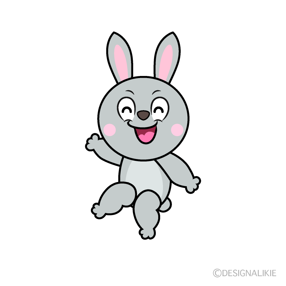 Smiling Rabbit Cartoon Character Image