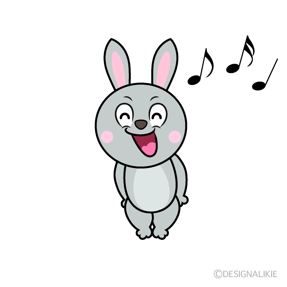 Singing Rabbit Cartoon Character Image