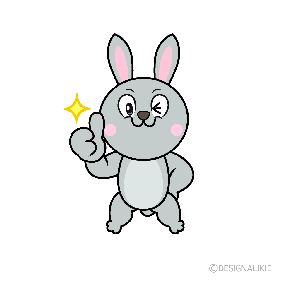 Thumbs up Rabbit Cartoon Character Image