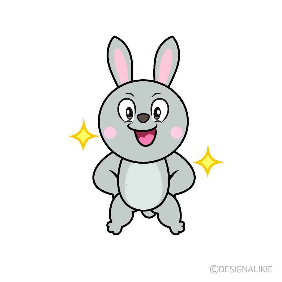 Glitter Rabbit Cartoon Character Image