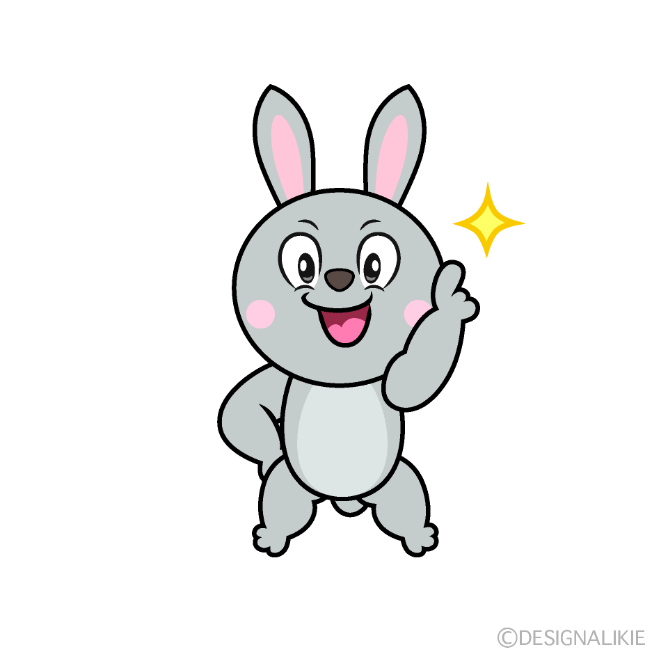 Posing Rabbit Cartoon Character Image