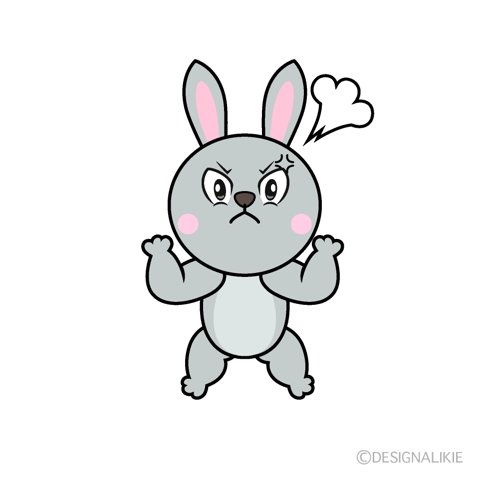 Angry Rabbit Cartoon Character Image