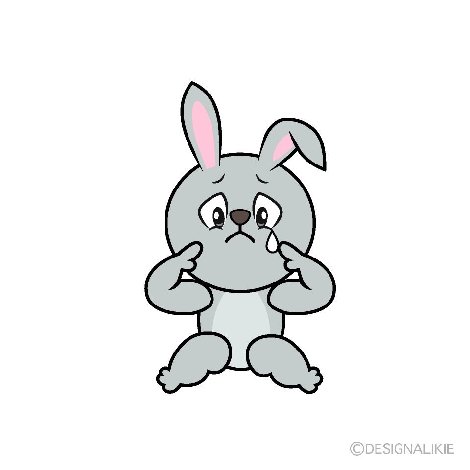 Sad Rabbit Cartoon Character Image