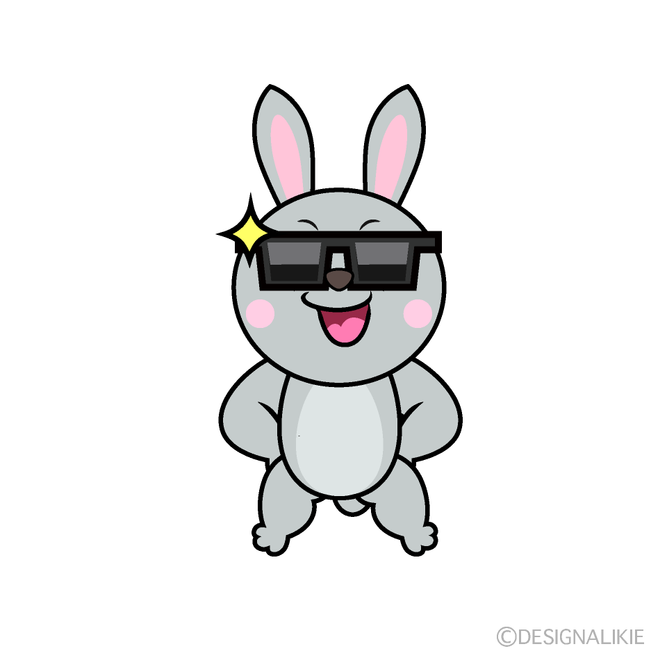 Cool Rabbit Cartoon Character Image