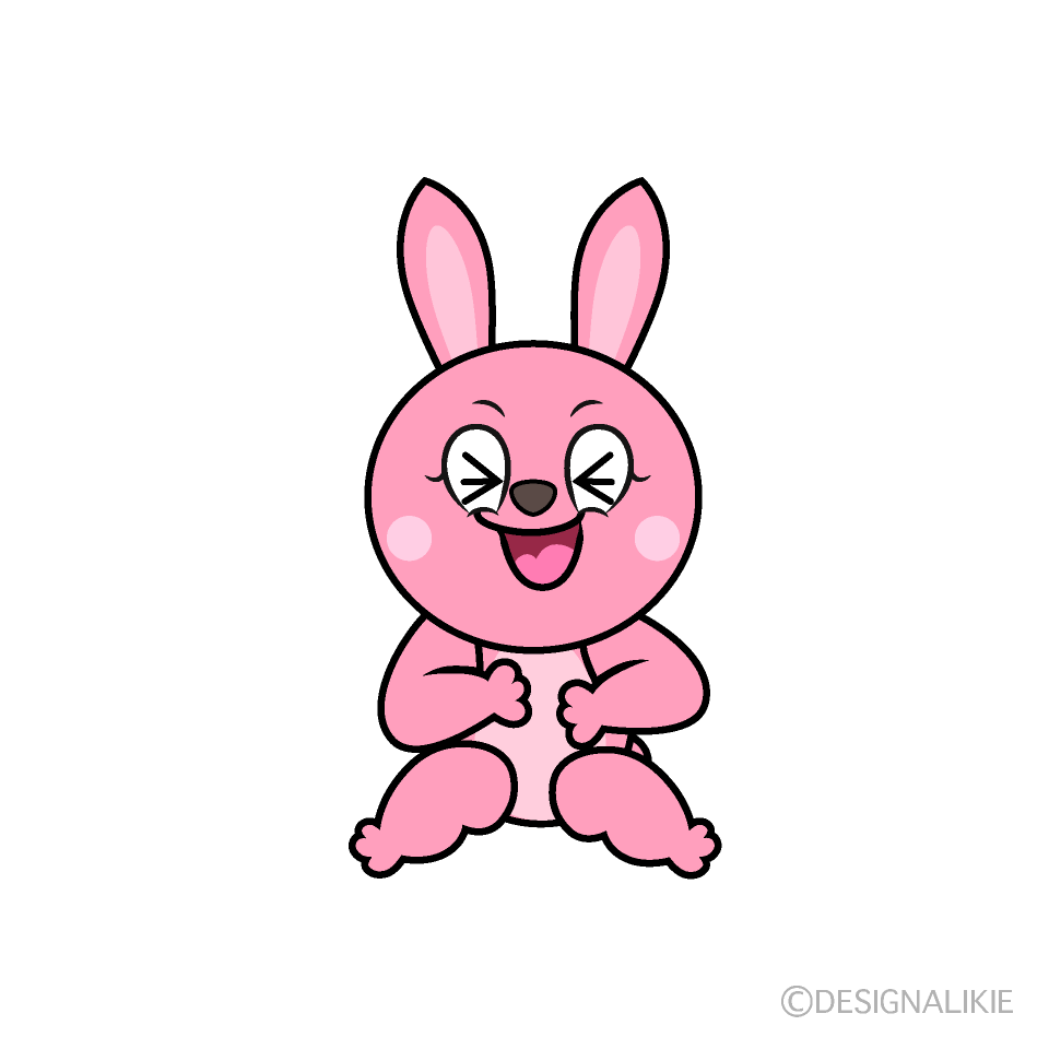 Laughing Bunny Cartoon Character Image