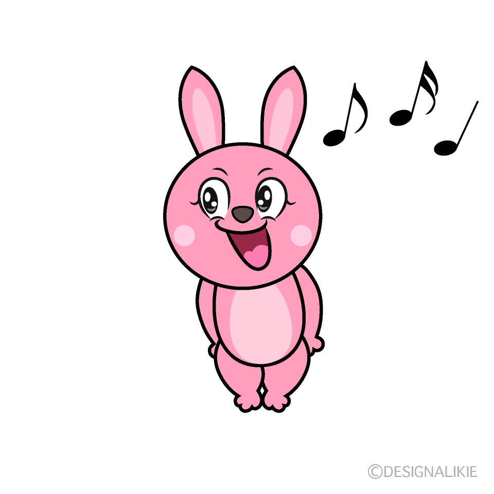 Singing Bunny Cartoon Character Image