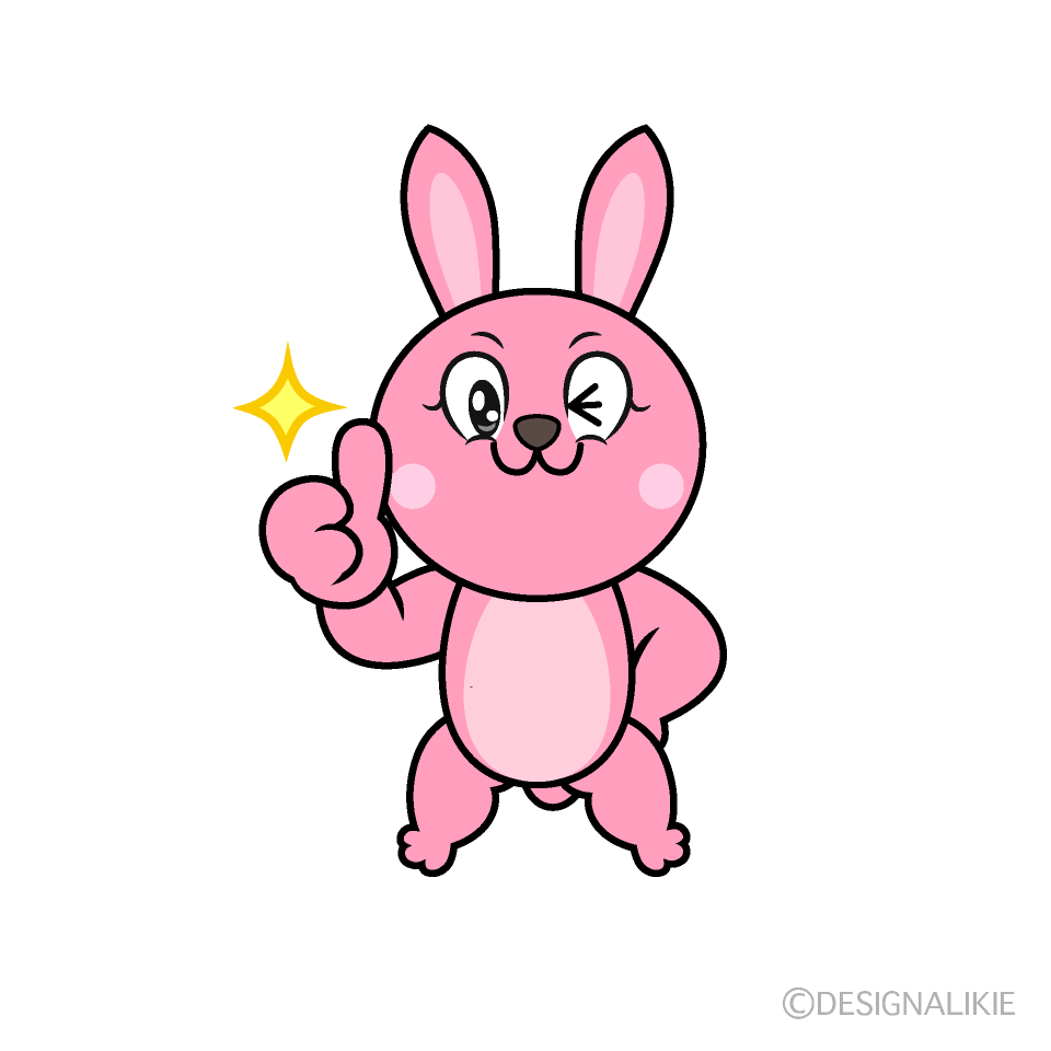 Thumbs up Bunny Cartoon Character Image