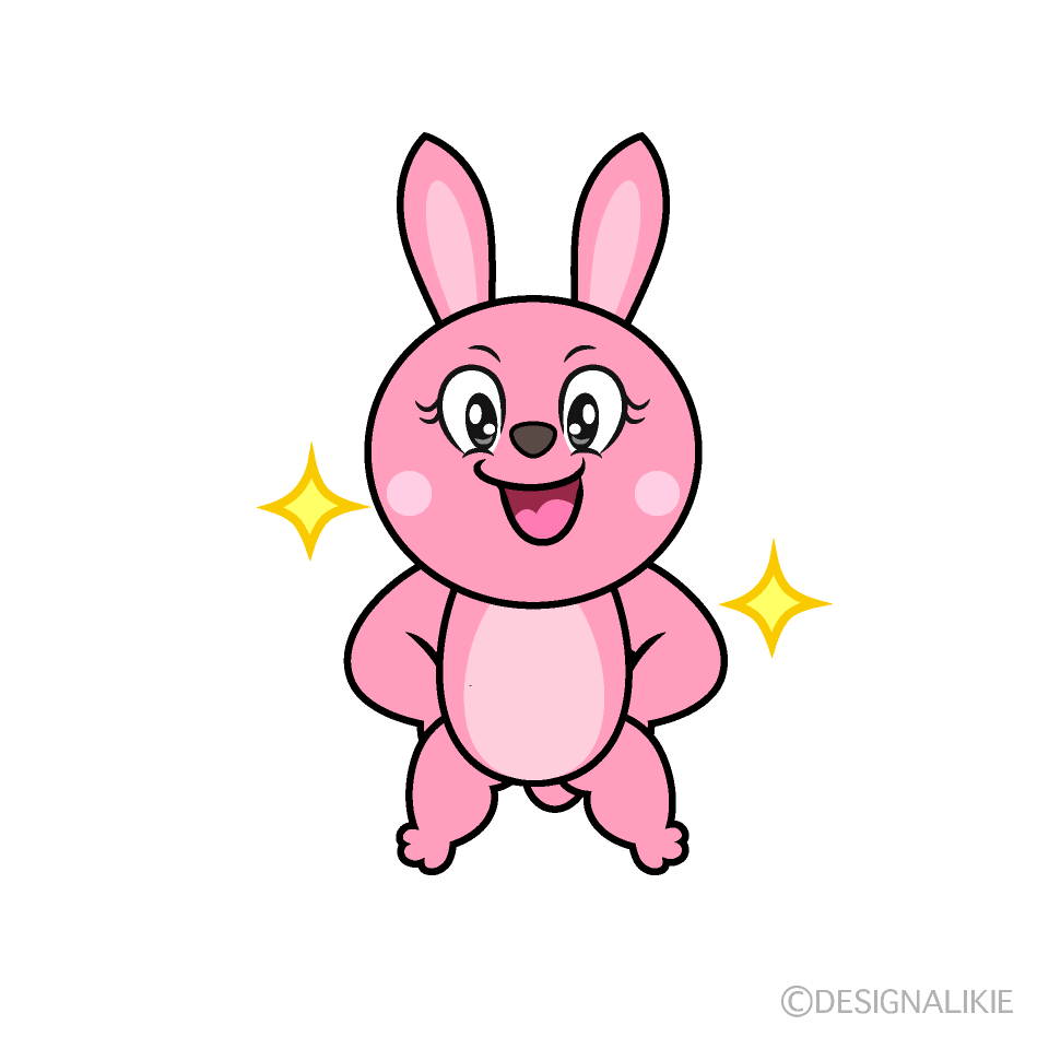 Glitter Bunny Cartoon Character Image