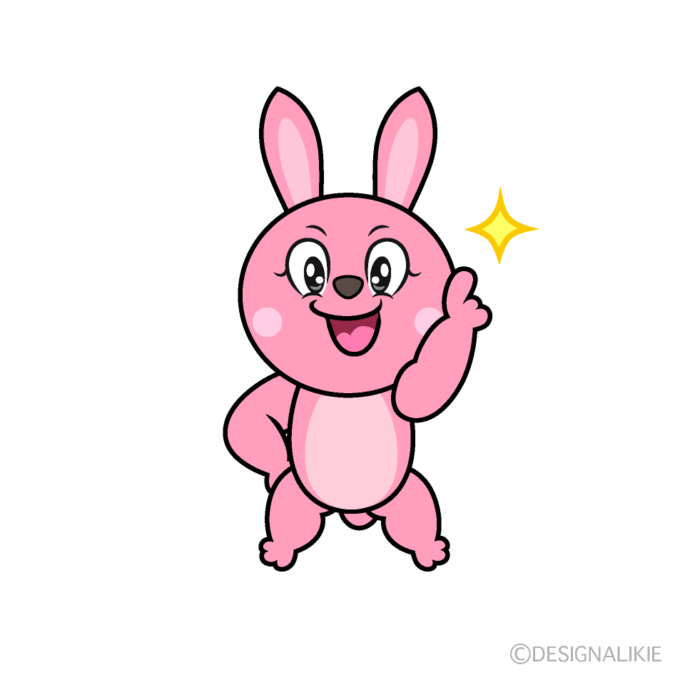 Posing Bunny Cartoon Character Image