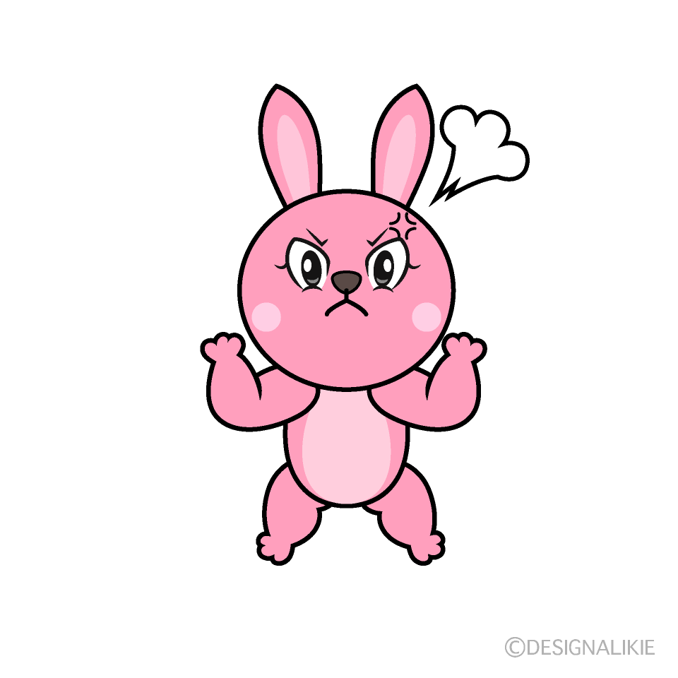 Angry Bunny Cartoon Character Image