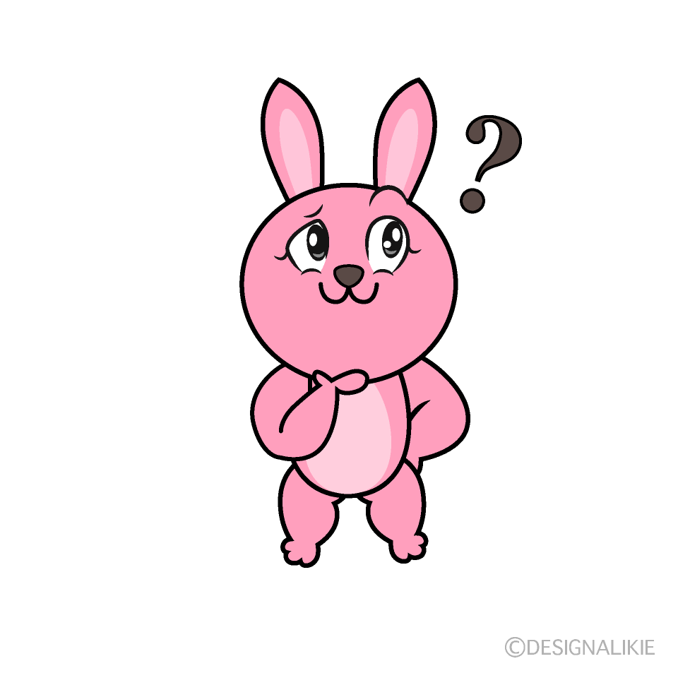 Thinking Bunny Cartoon Character Image