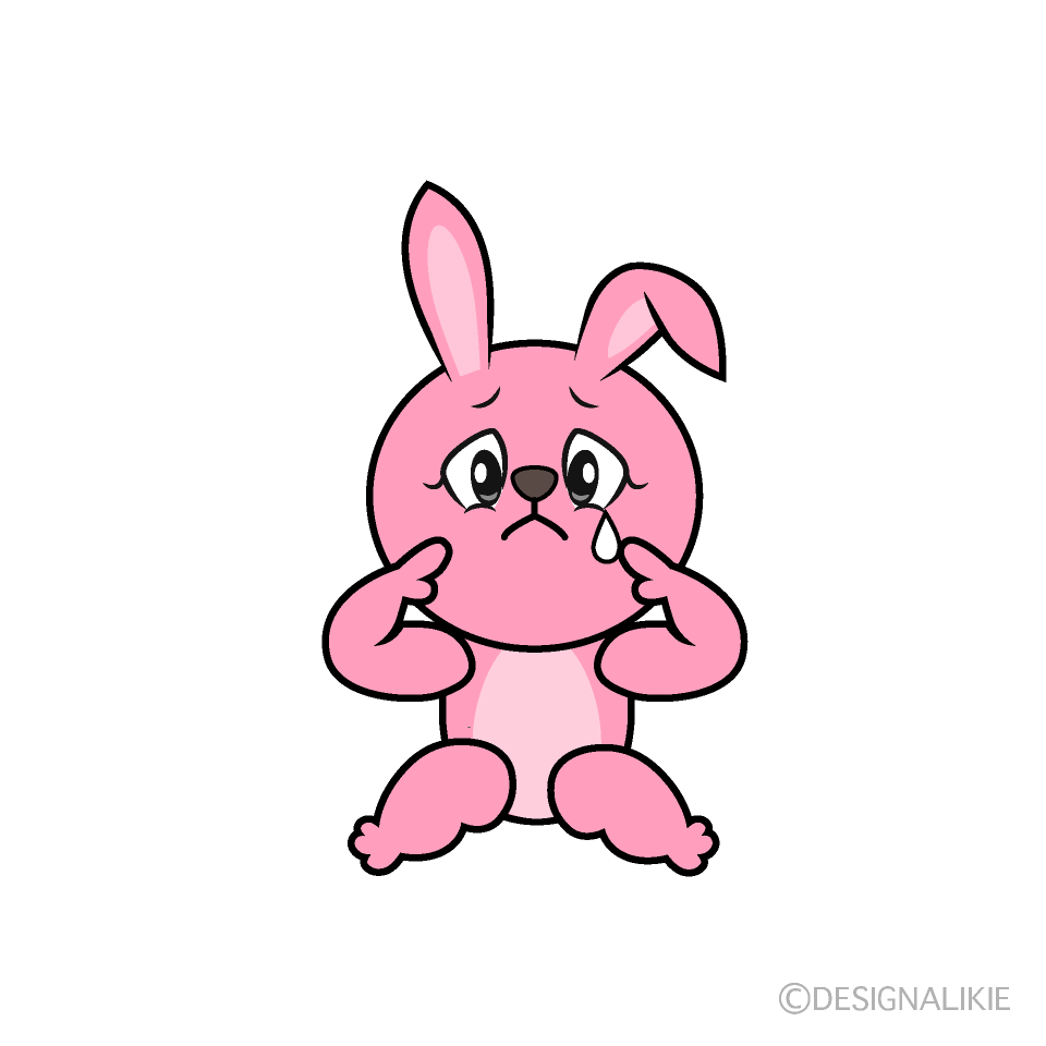 Sad Bunny Cartoon Character Image