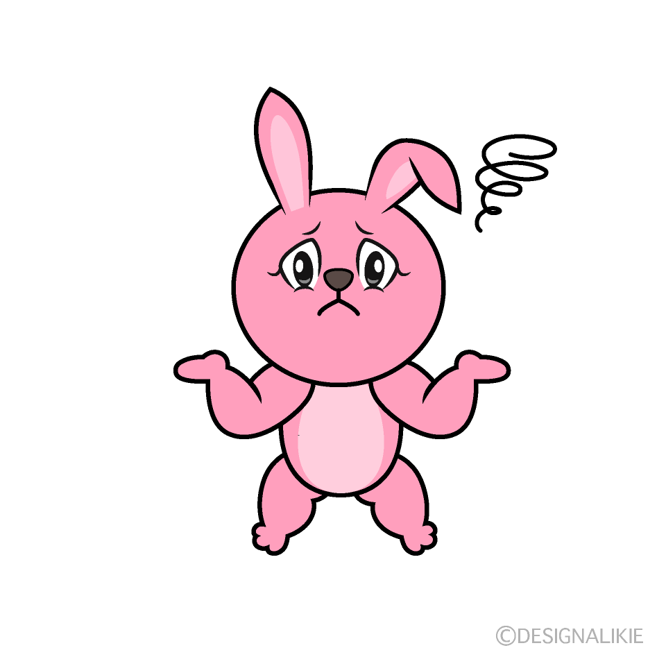 Troubled Bunny Cartoon Character Image