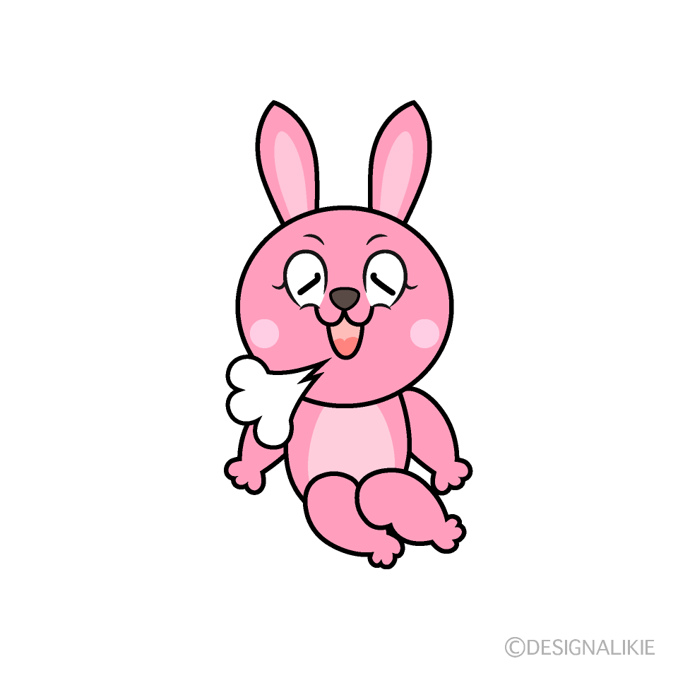 Relaxing Bunny Cartoon Character Image