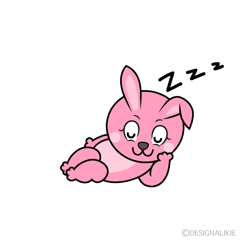 Sleeping Bunny Cartoon Character Image