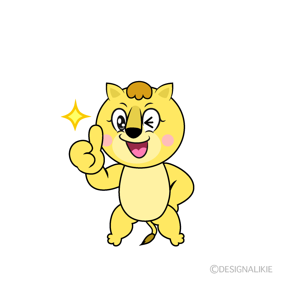 Thumbs up Lila Lion Cartoon Character Image