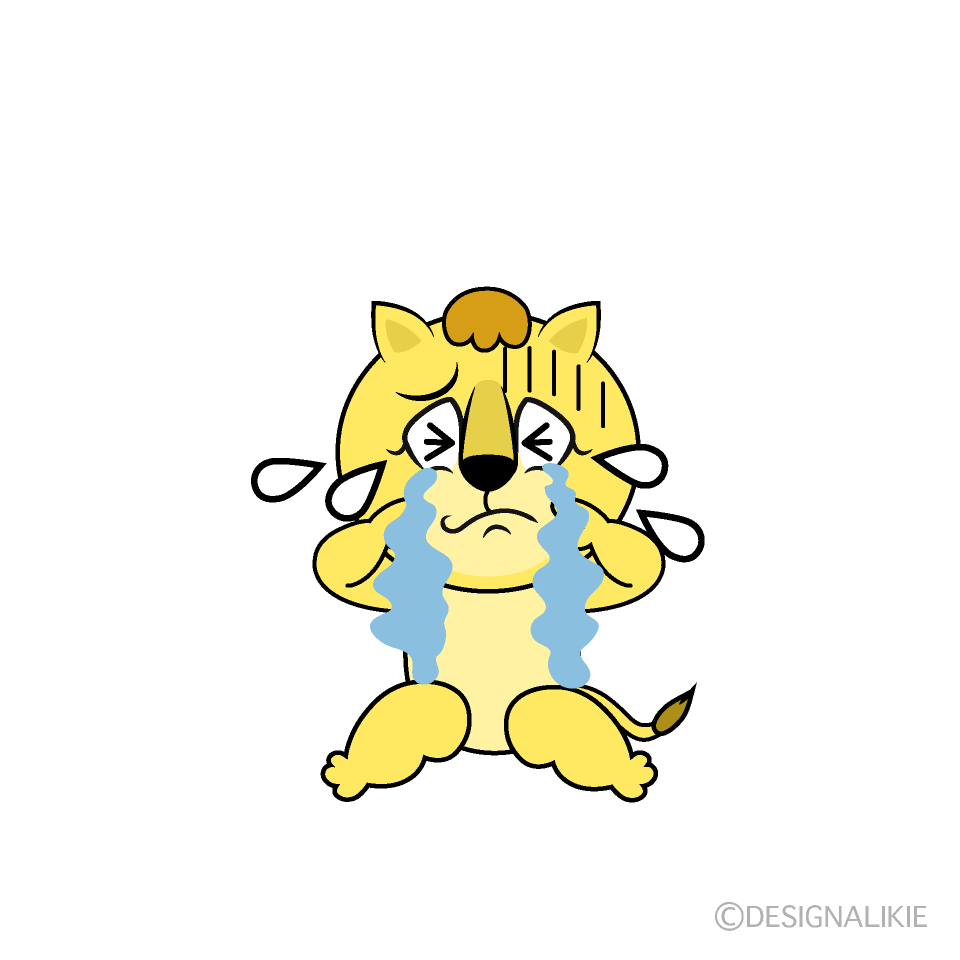 Crying Lila Lion Cartoon Character Image