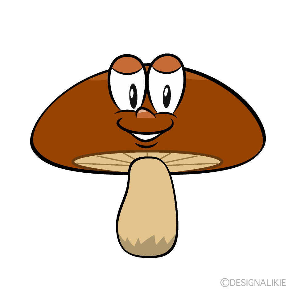 Brown Mushroom Cartoon Character Image