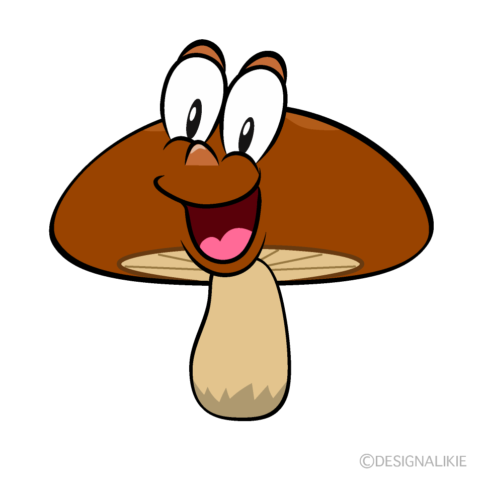 Surprising Brown Mushroom Cartoon Character Image